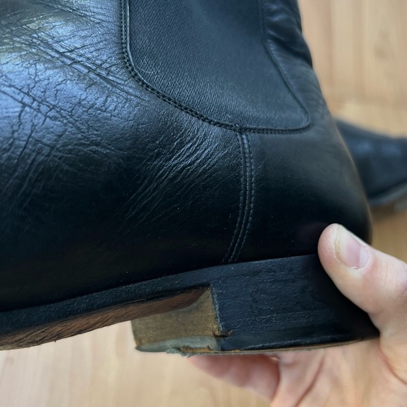 Gucci Authentic Black Leather Pull-On Chelsea Boot Size 10 Men’s Made in Italy - Picture 13 of 13